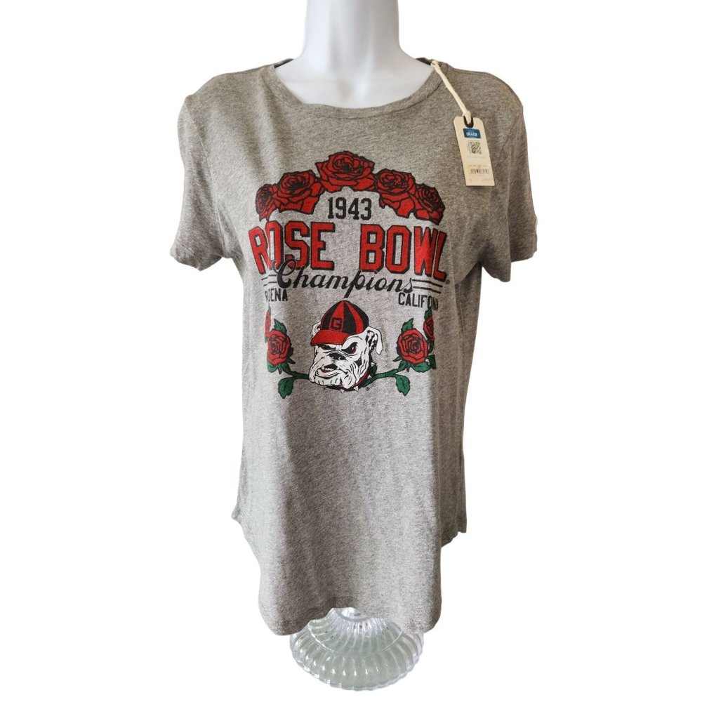 NEW Women's Tailgate Official UGA Rose Bowl Champion Short Sleeve Shirt Size SM